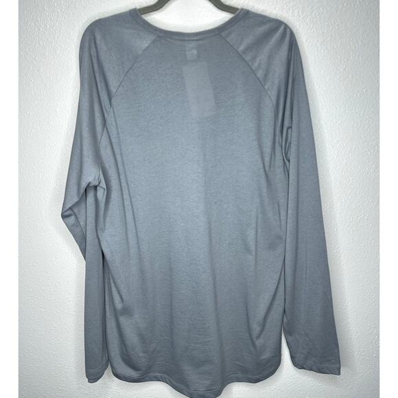 Alternative Earth Ocean Gray Raglan Sleeve Round Neck Henley Tee XL - Picture 7 of 14